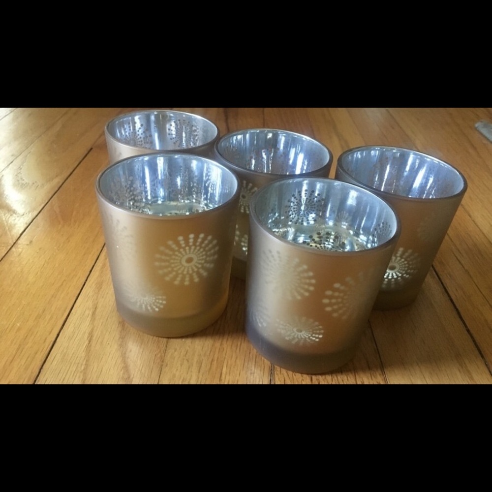 5 Gold Candle Votives